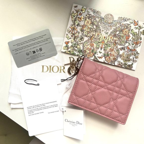 Dior cannage card holder sale